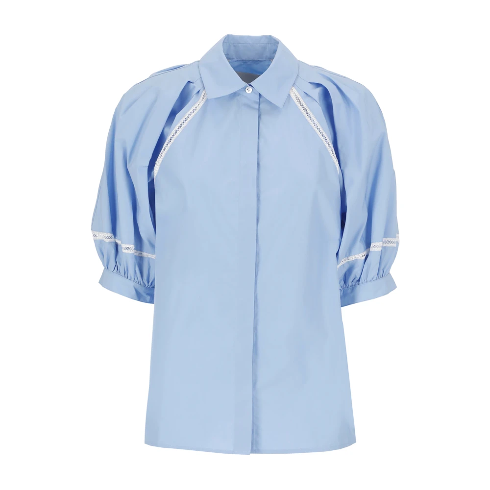 3.1 phillip lim Lichtblauw Katoenen Overhemd met Geborduurde Details Blue Dames