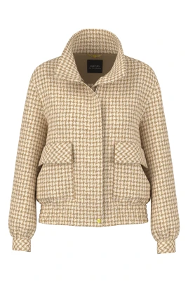 Blousonjacka med hundtandsmönster