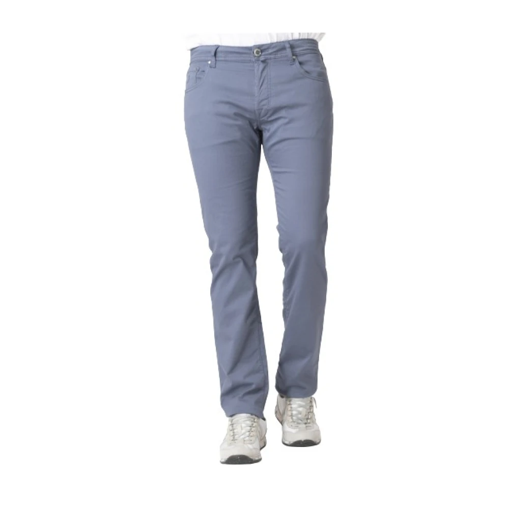 Jacob Cohën Homme Bleu - Jean Slim En Coton Et Lyocell - Pantalons - Taille: W32