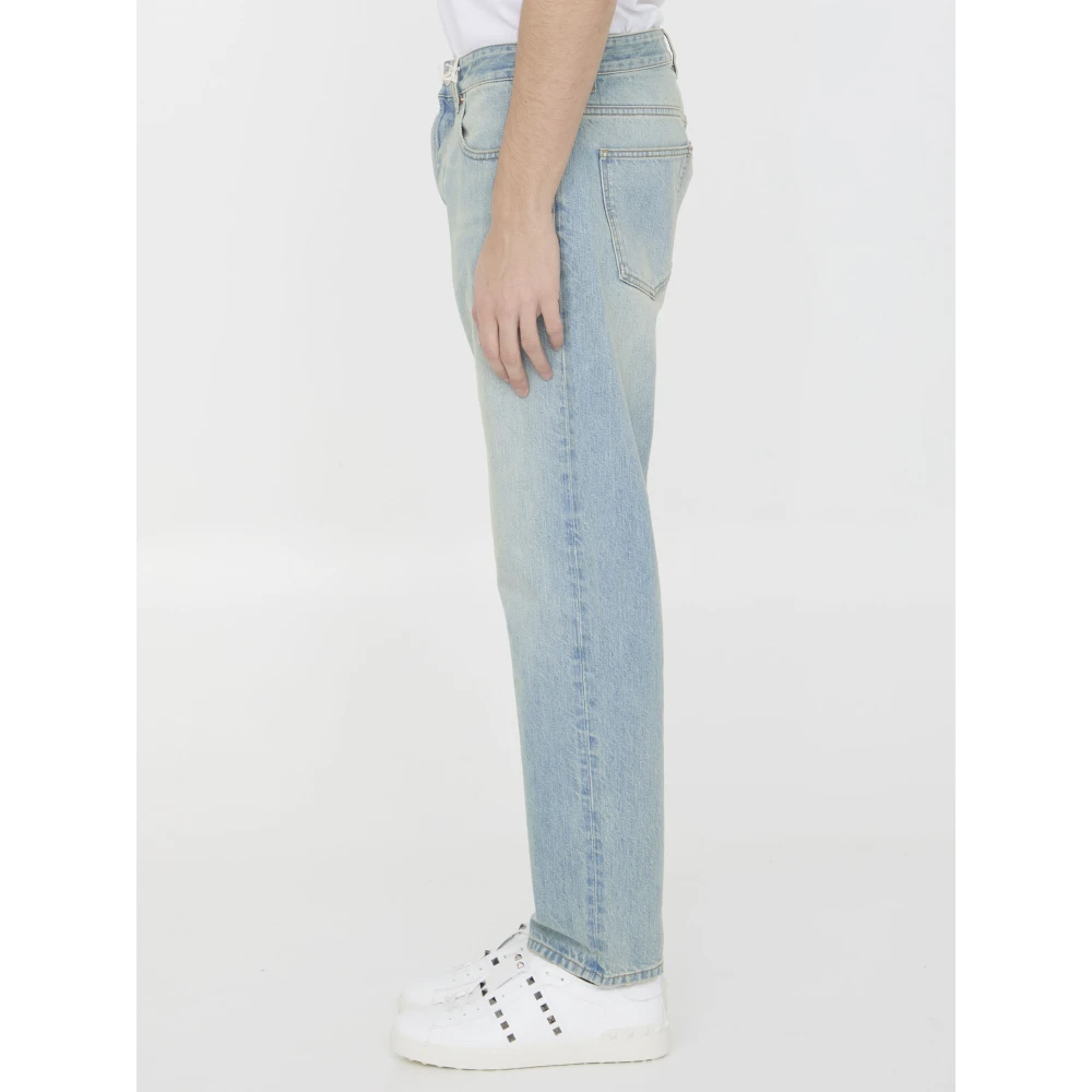 Valentino Garavani Lichtblauwe Denim Jeans met VLogo Signature Blue Heren