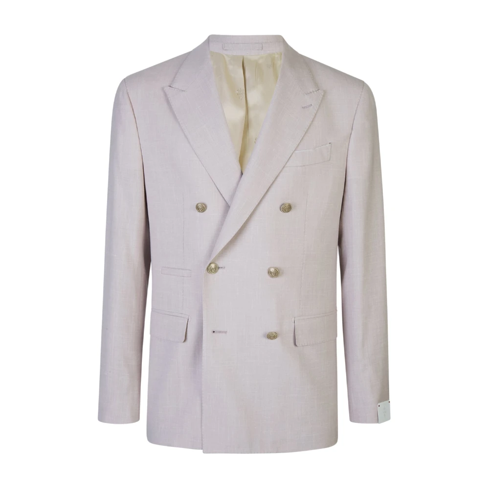 Eleventy Men's Pink Blazers, Xl, Dp Tick Pock Thread Jacket