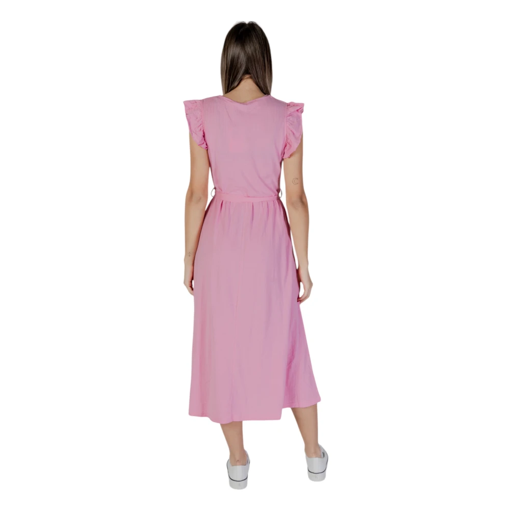 b.Young Lente Zomer Dames Katoenen Jurken Collectie Pink Dames