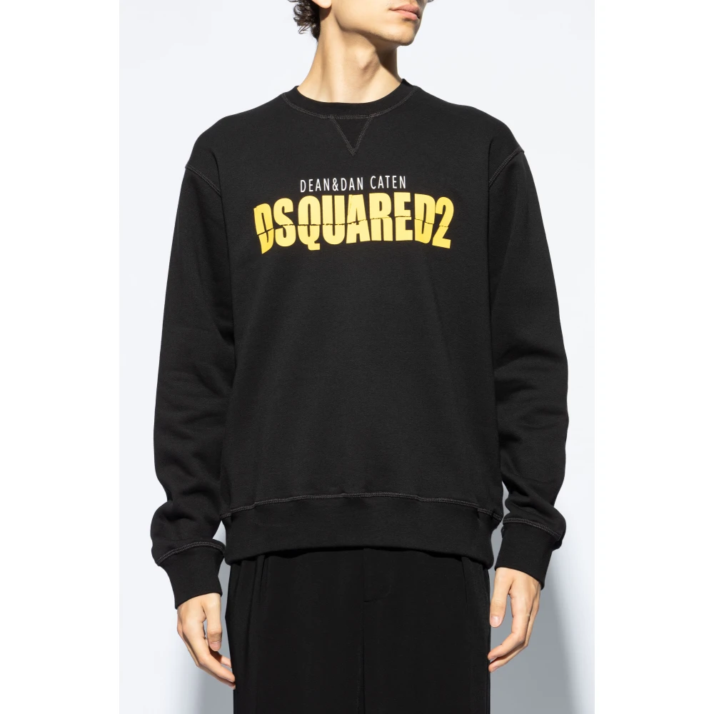 Dsquared2 Sweatshirt met print Black Heren