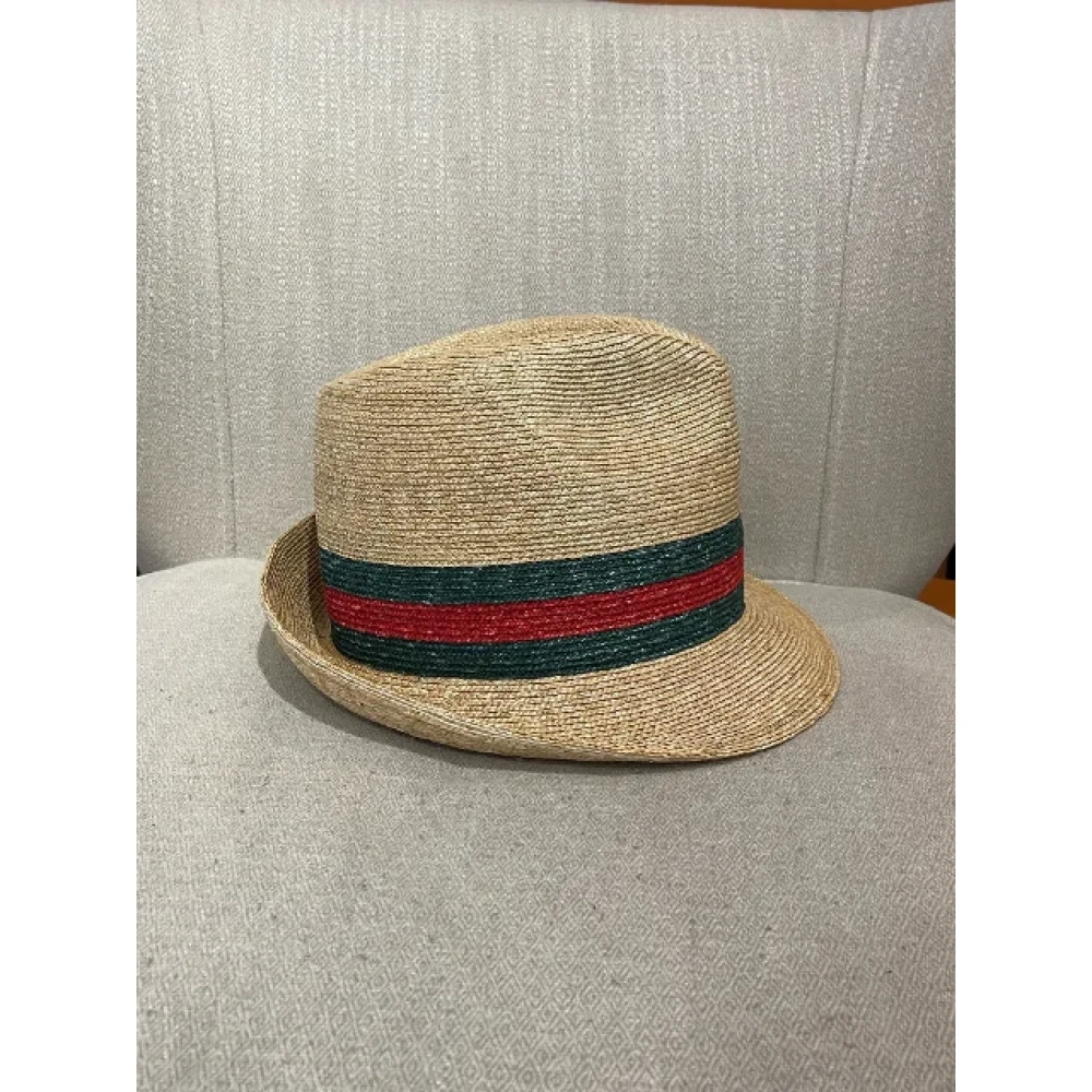 Gucci Vintage Pre-owned Fabric hats Beige Heren