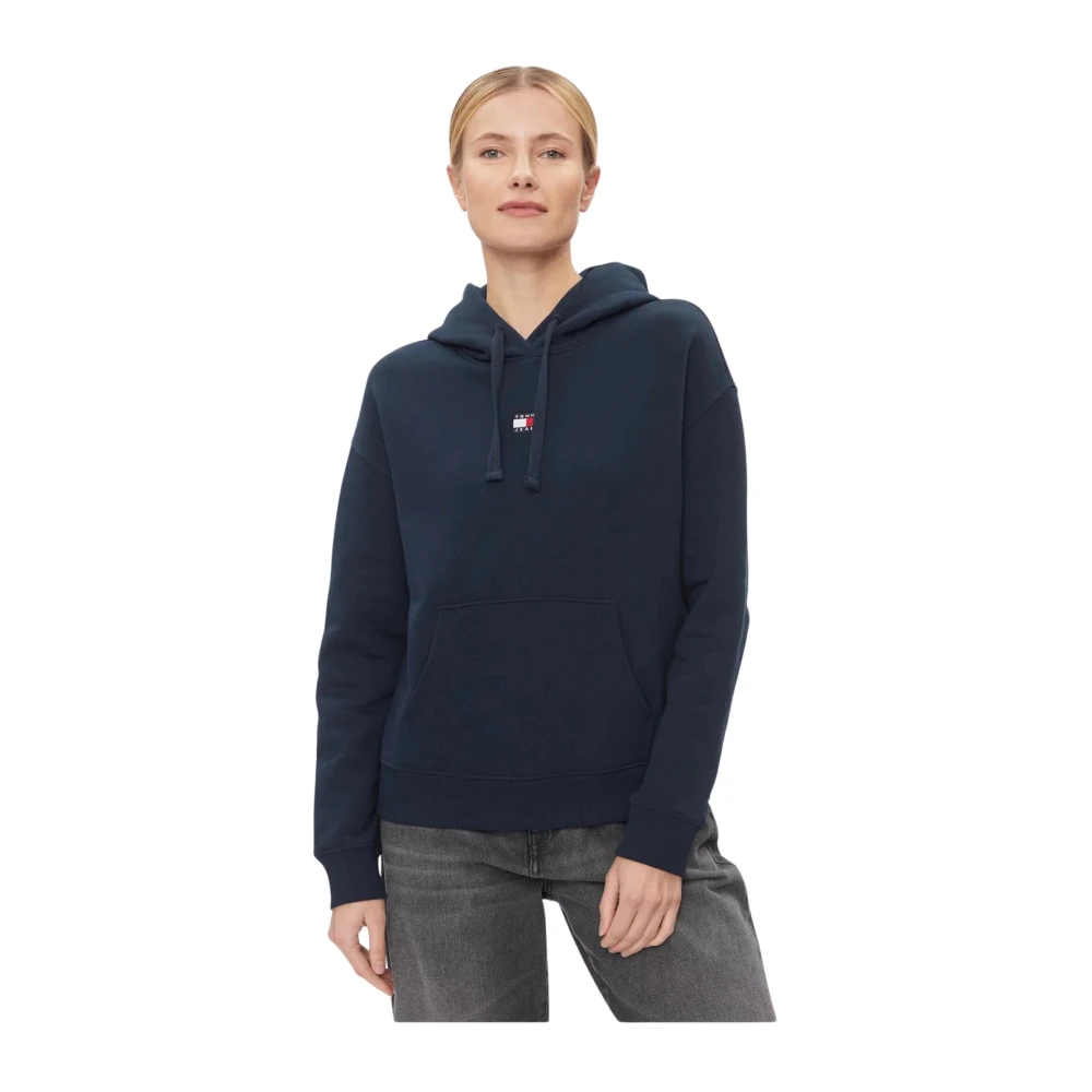 Tommy Hilfiger Stijlvol Blauw Hoodie met Logodetail Blue Dames