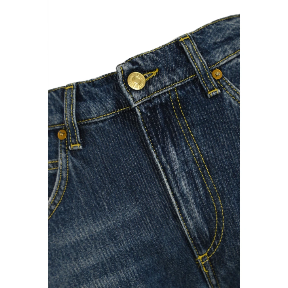 Roy Roger's Denim Broek met Rits en Knoop Blue Dames
