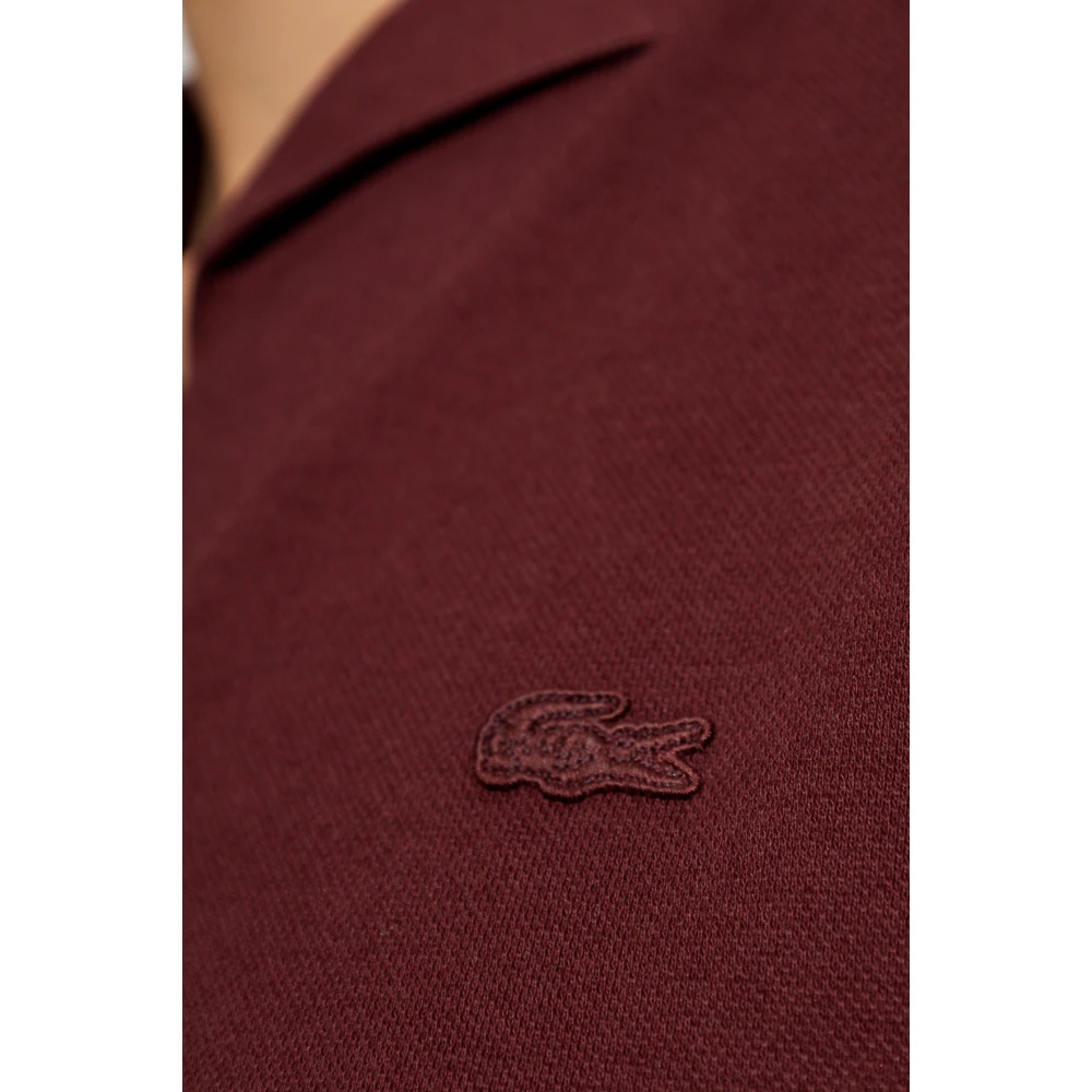 Lacoste Polo met patch Red Unisex
