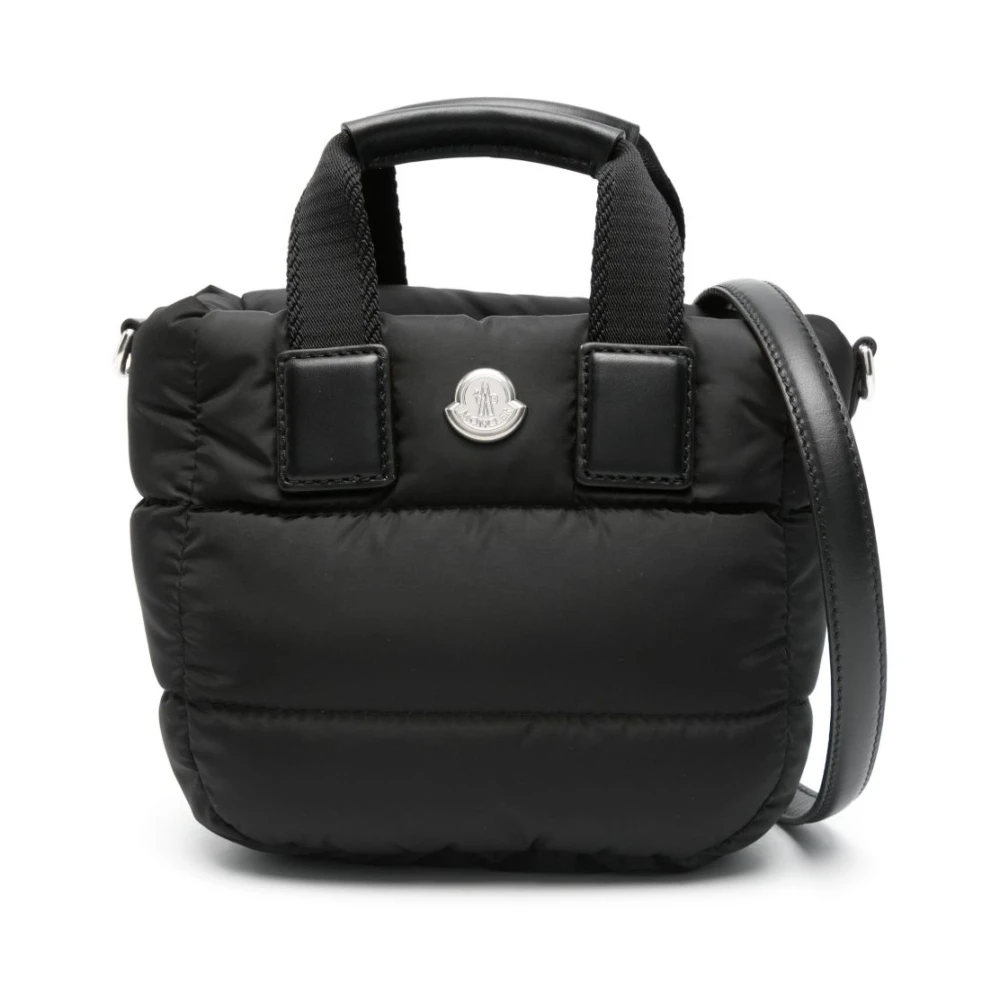 Moncler Zwarte Schoudertas met Ritssluiting Black Dames