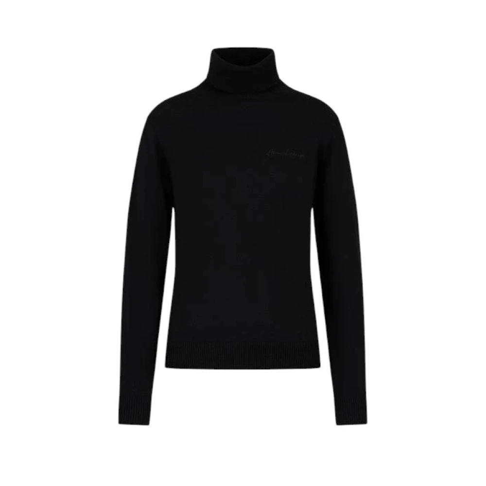 Armani Exchange Women's Black Turtlenecks, S, Dolcevita Turtleneck
