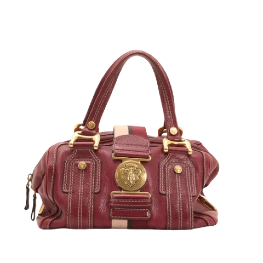 Gucci Vintage Pre-owned Leather gucci-bags Red Dames