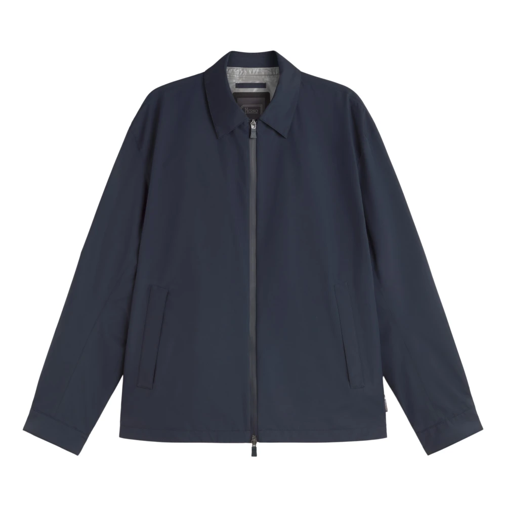 Herno Vindjacka Urban Stil Minimalistisk Design Blue, Herr