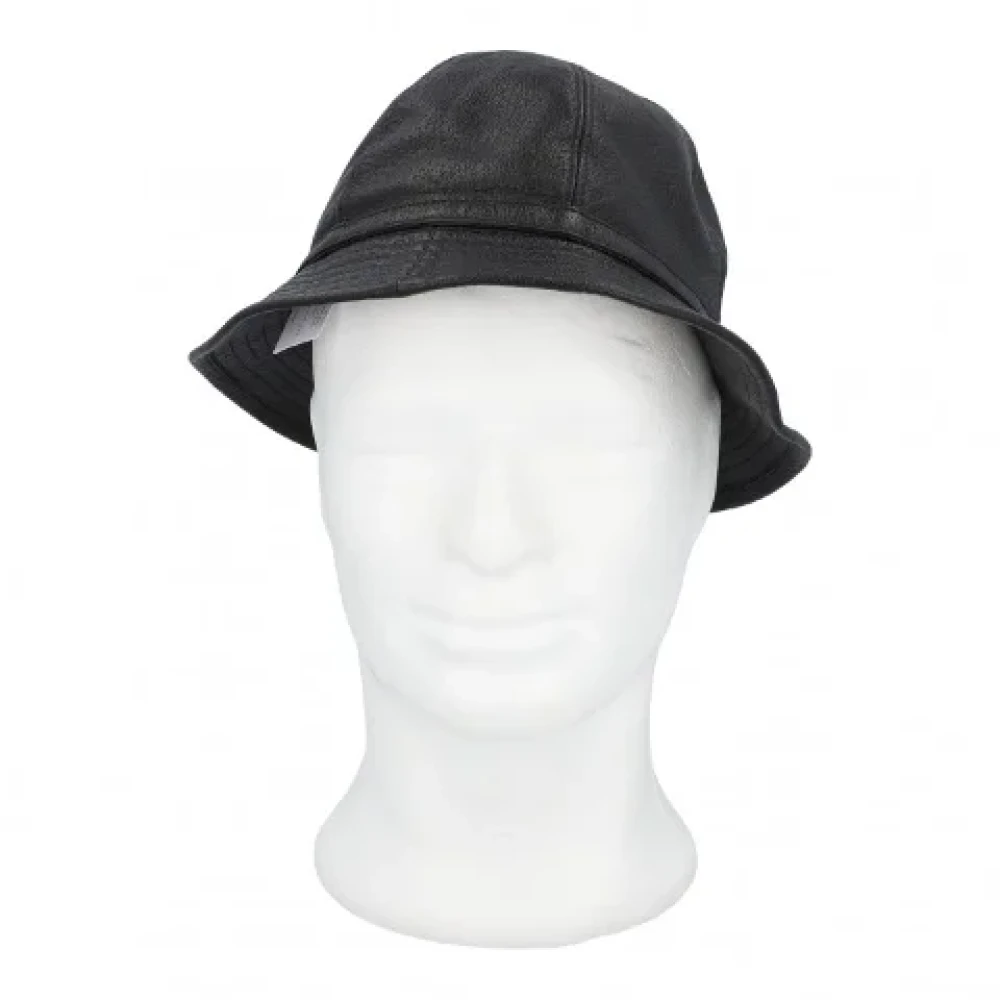 Gucci Vintage Pre-owned Leather hats Black Dames