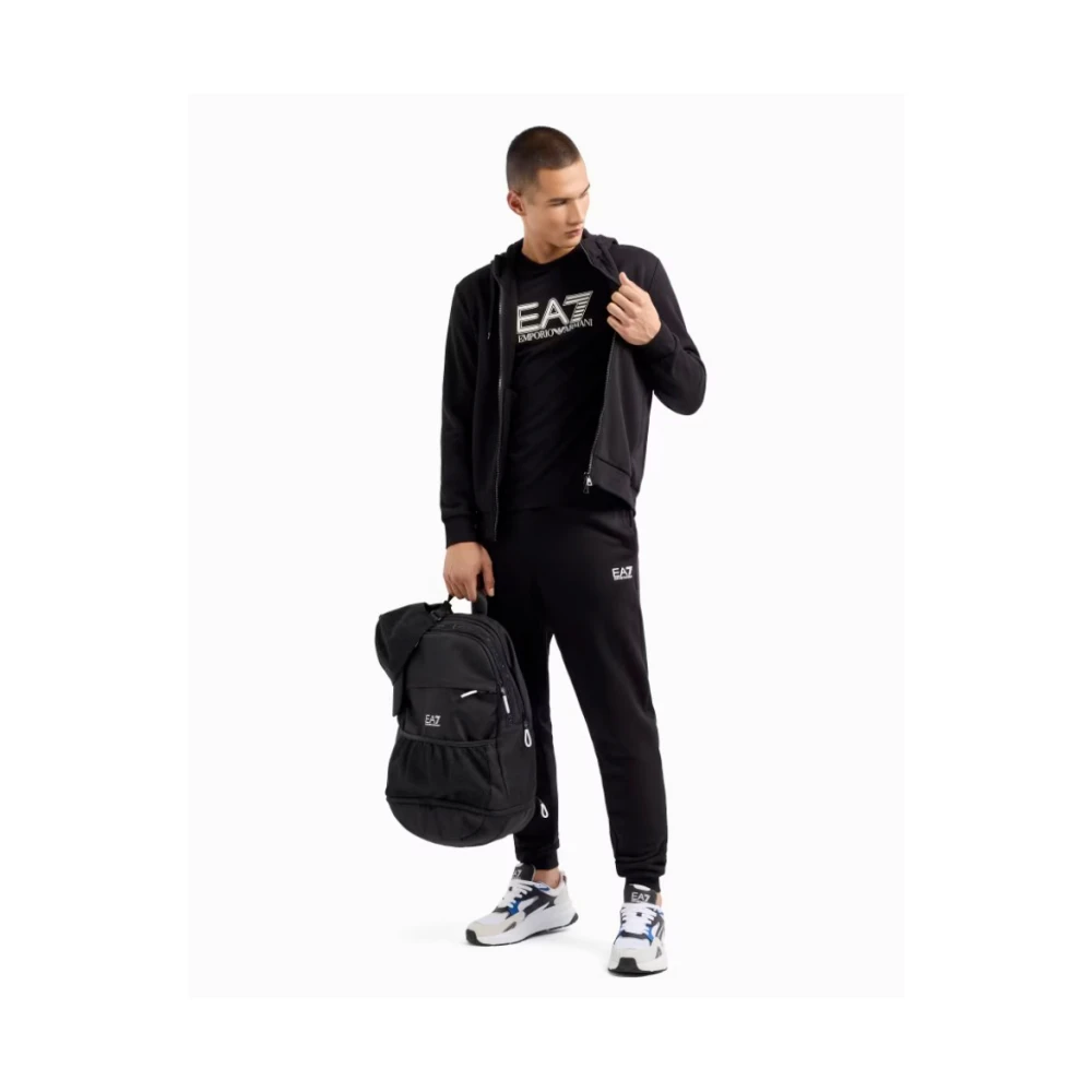 Emporio Armani EA7 Zwart hoodie en jogger set Black Heren