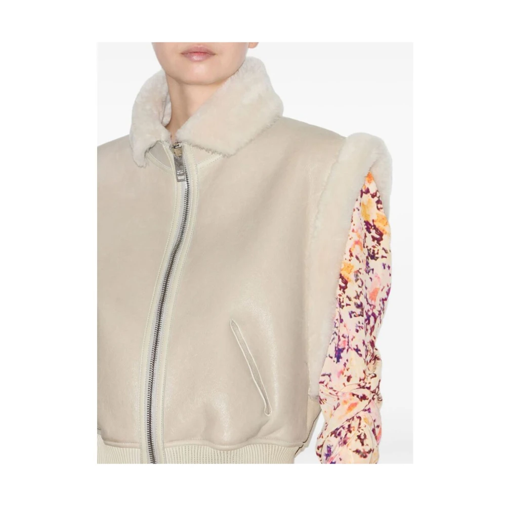 Isabel marant Witte Lam Mouwloze Jas White Dames