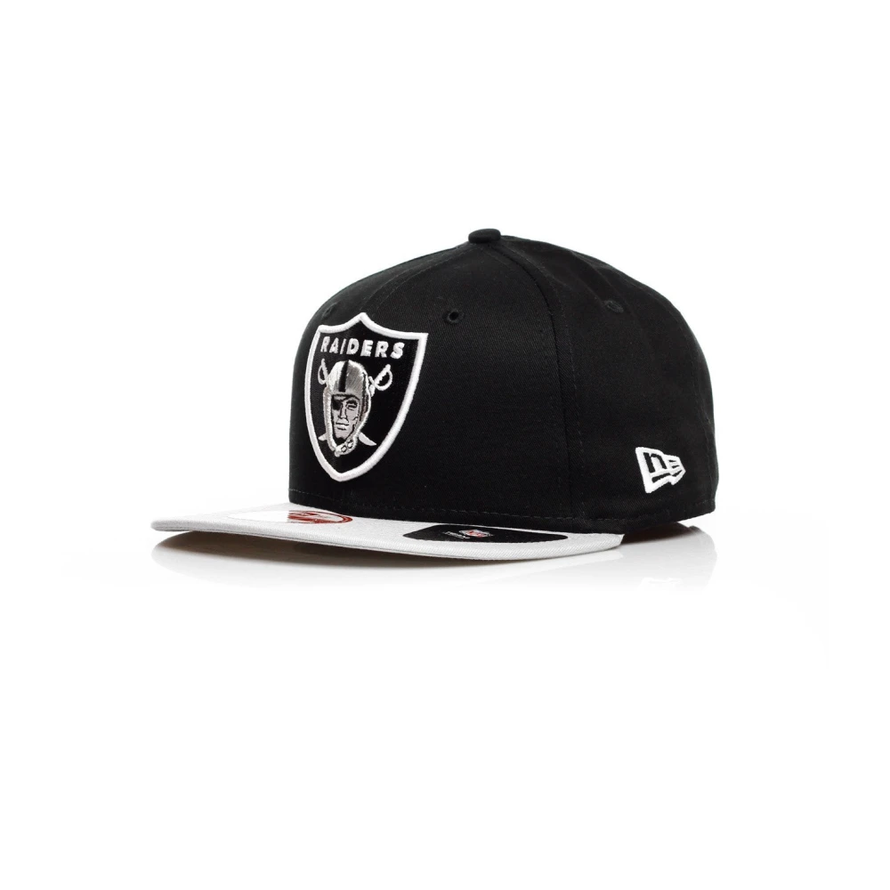 new era Platte klep pet in grijs zwart Black Unisex