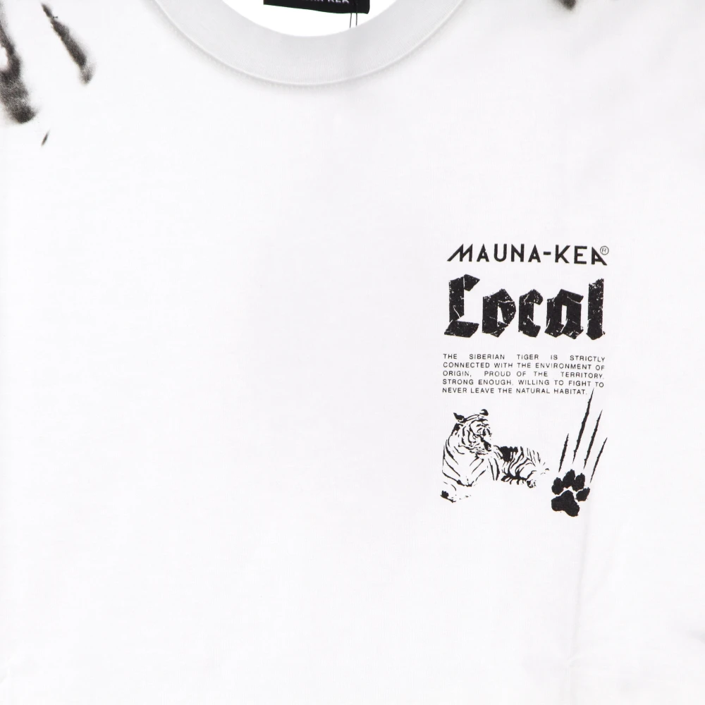 Mauna Kea Witte Tiger Tee Korte Mouw T-shirt White Heren