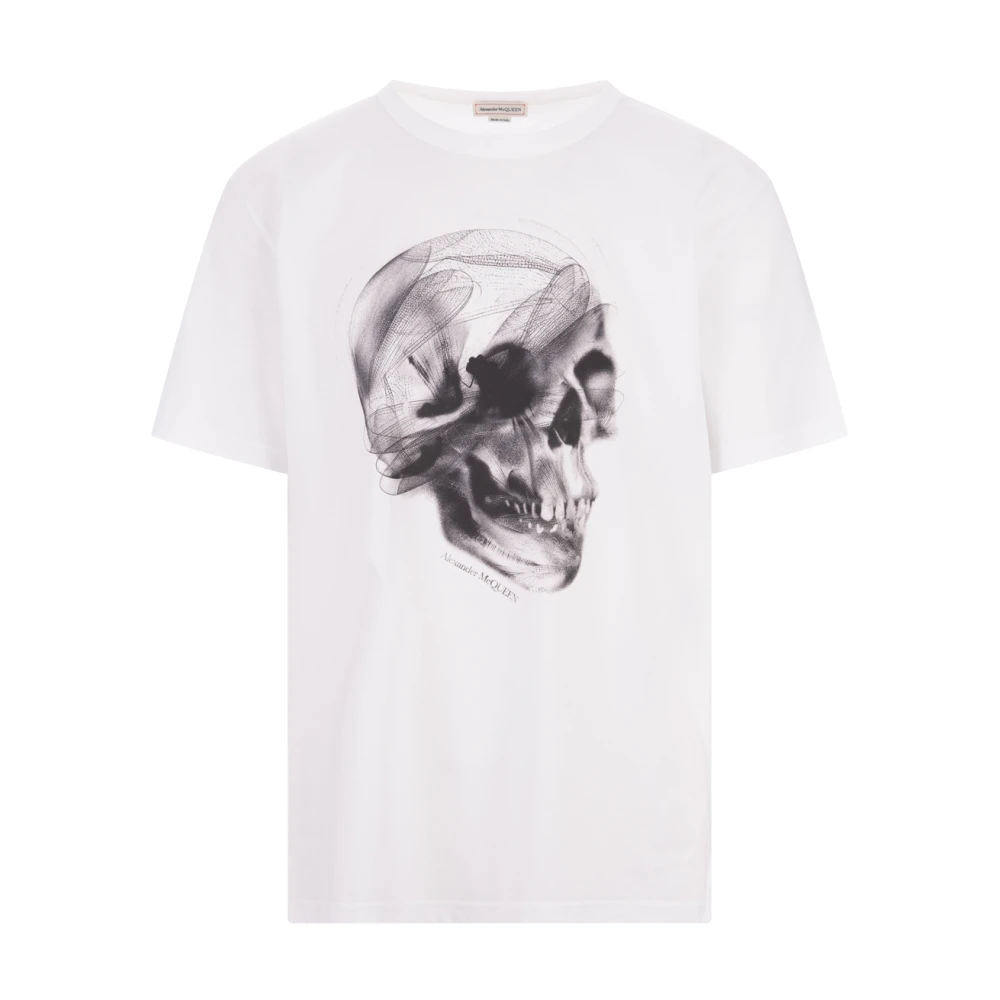 Alexander mcqueen Skull Grafische Witte T-shirt White Heren