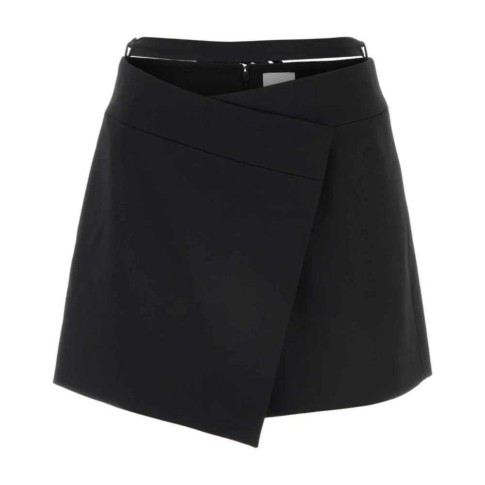 Patou Stretch wollen minirok in zwart Black Dames