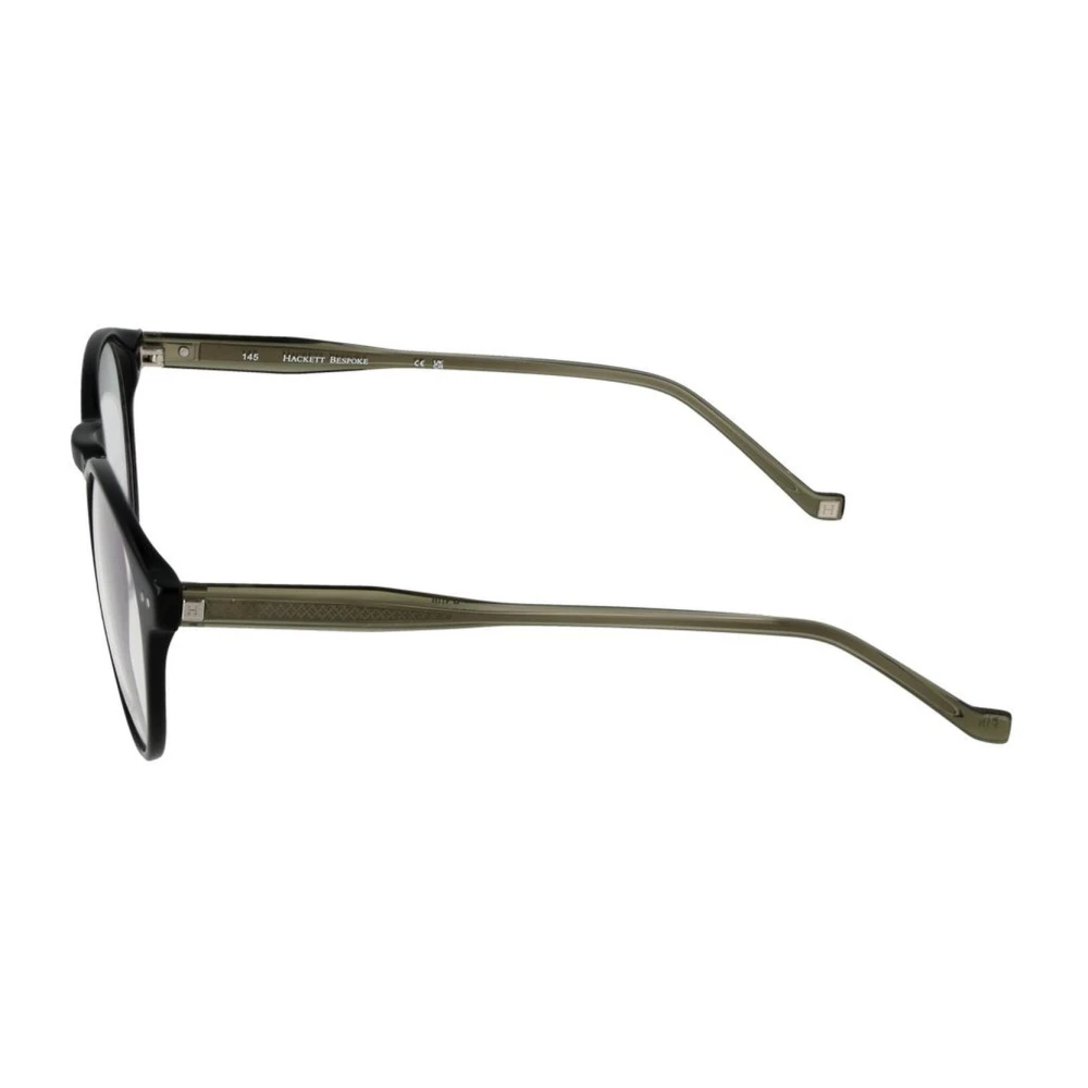 Hackett Heren Zwarte Ronde Optische Brillen met Blauw Filter Black Heren