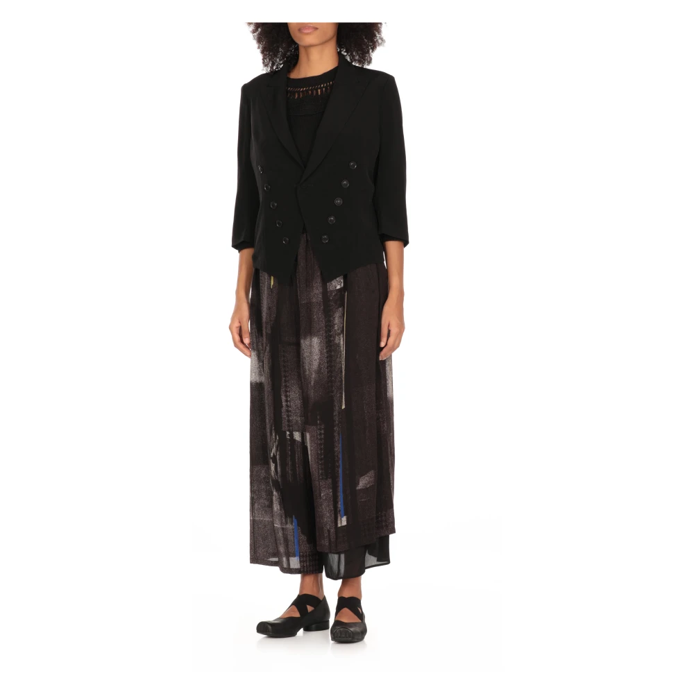Y-3 Zwarte double-breasted blazer voor vrouw Black Dames