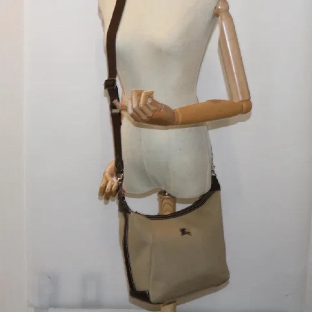 Burberry Vintage Pre-owned Canvas shoulder-bags Beige Dames
