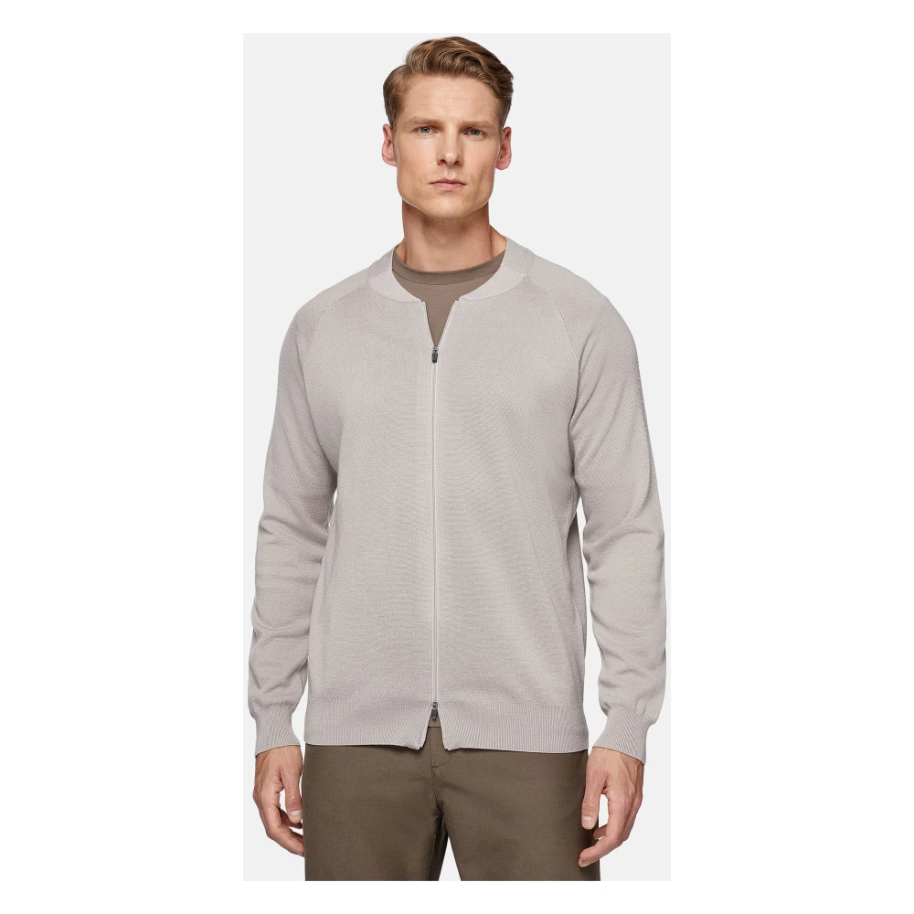 Boggi Milano Tech Bomber Jacket Gray Heren