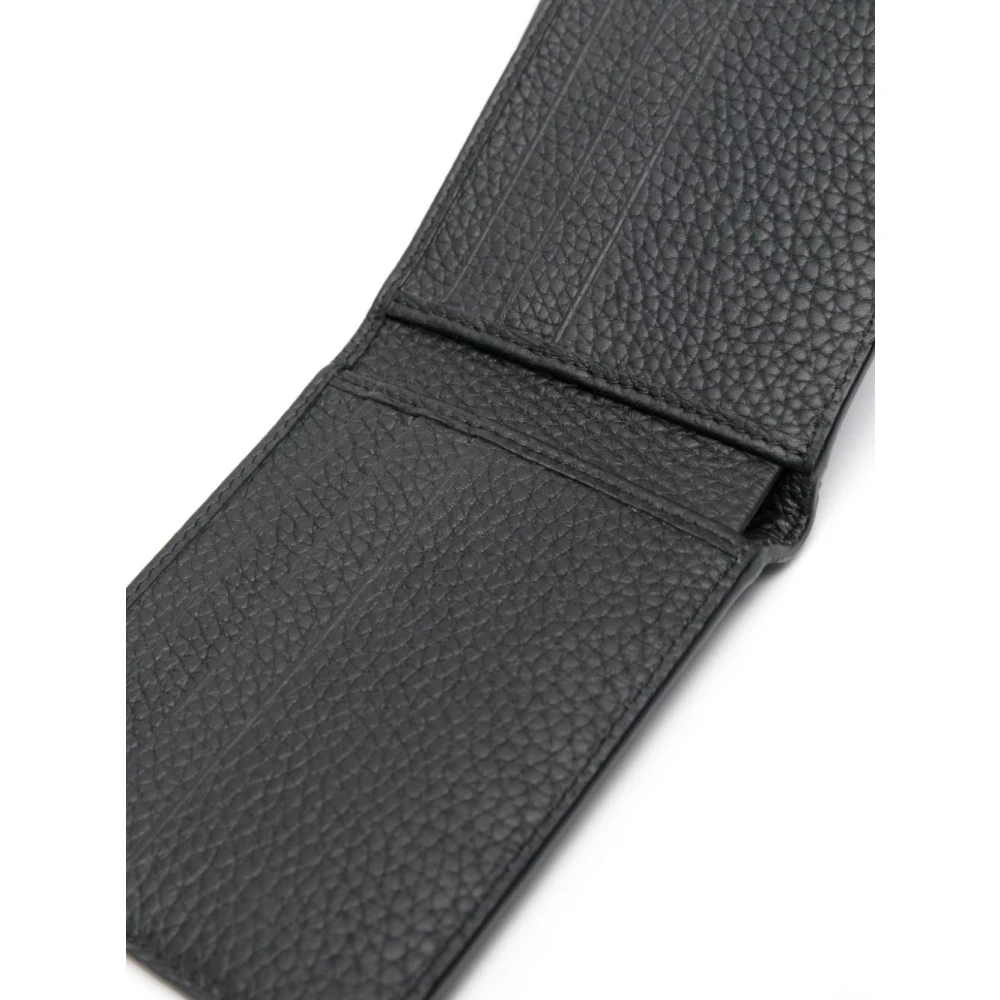 Dolce & Gabbana Zwarte Pebble Leren Bifold Portemonnee Black Heren