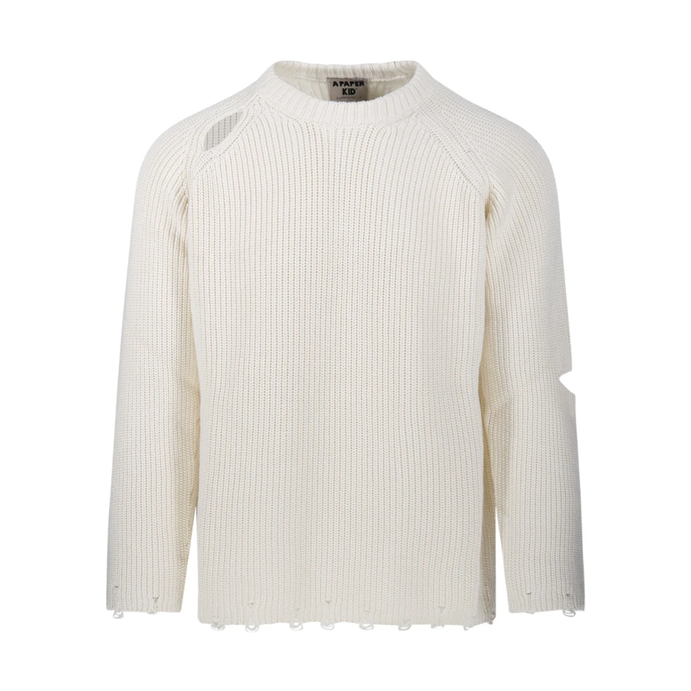 A Paper Kid Crème Jumper Sweatshirt Beige Heren