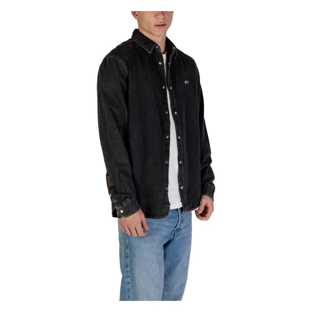 Tommy Jeans Lange mouwen shirt Lente Zomer Collectie Black Heren