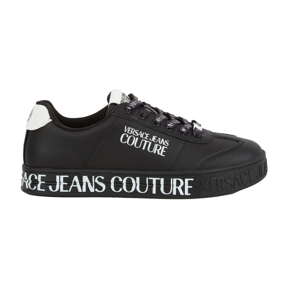 Versace Jeans Couture Stijlvolle Sneaker voor Heren Heren Schoenen Zwart