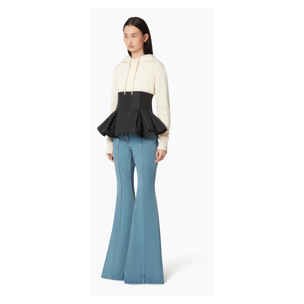 Nina Ricci Hoodie MET Contrasterende White Dames
