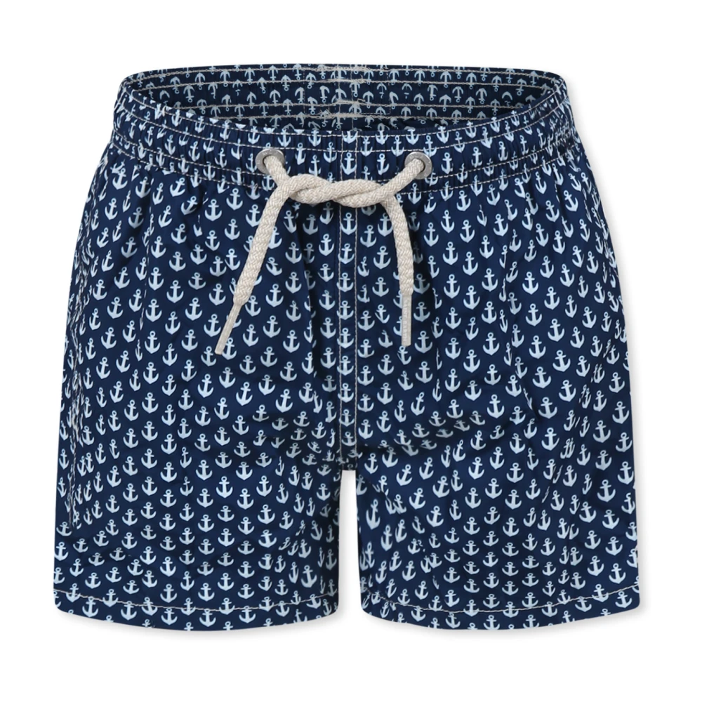Mc2 Saint Barth Unisex Blauw Ankerprint Zwembroek