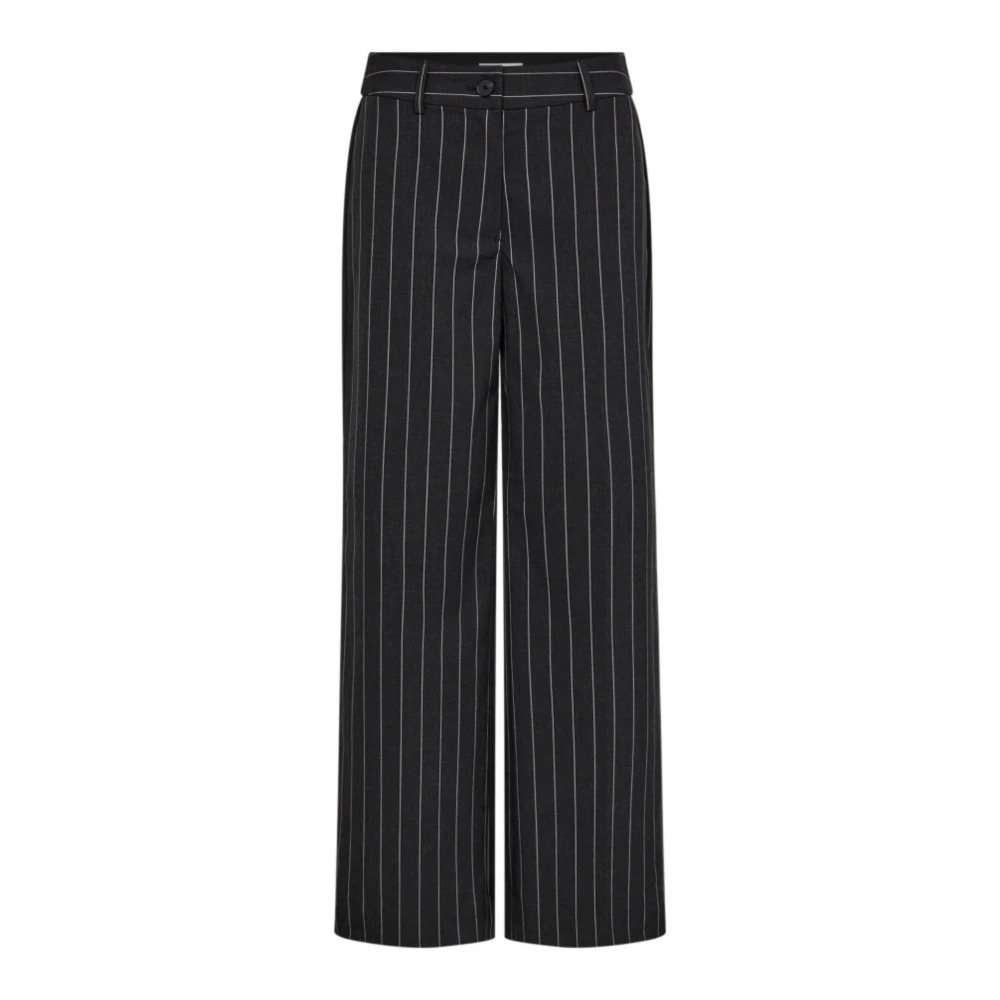 Co'Couture Elegante antraciet gestreepte broek Gray Dames