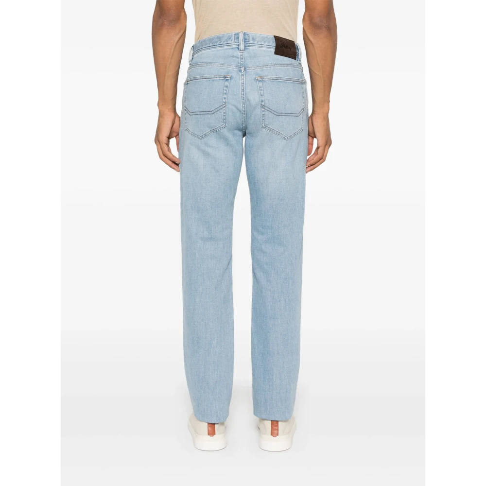 Brioni Katoen Elastaan Jeans met 5 Zakken Blue Heren