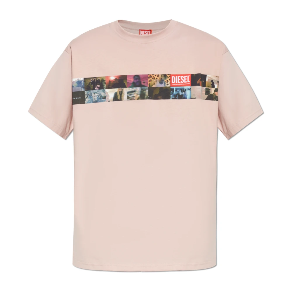 Diesel T-shirt T-Boxty Pink, Herr