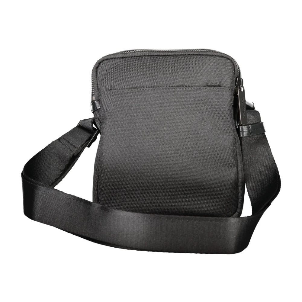 Calvin Klein Zwarte Heren Schoudertas Contrast Details Black Heren