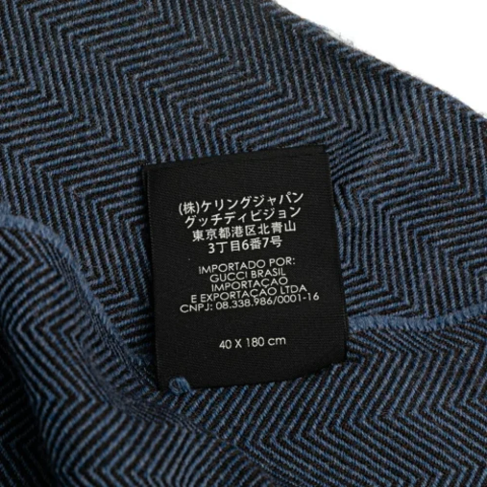 Gucci Vintage Pre-owned Wool scarves Brown Dames