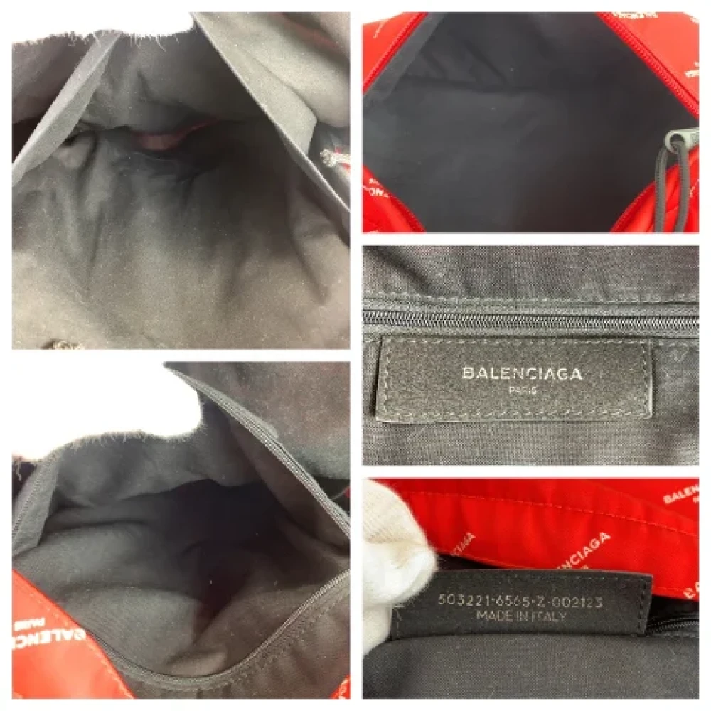 Balenciaga Vintage Pre-owned Canvas backpacks Red Heren