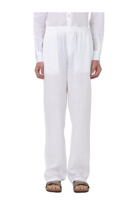 pantalon-casual-en-lin-blanc