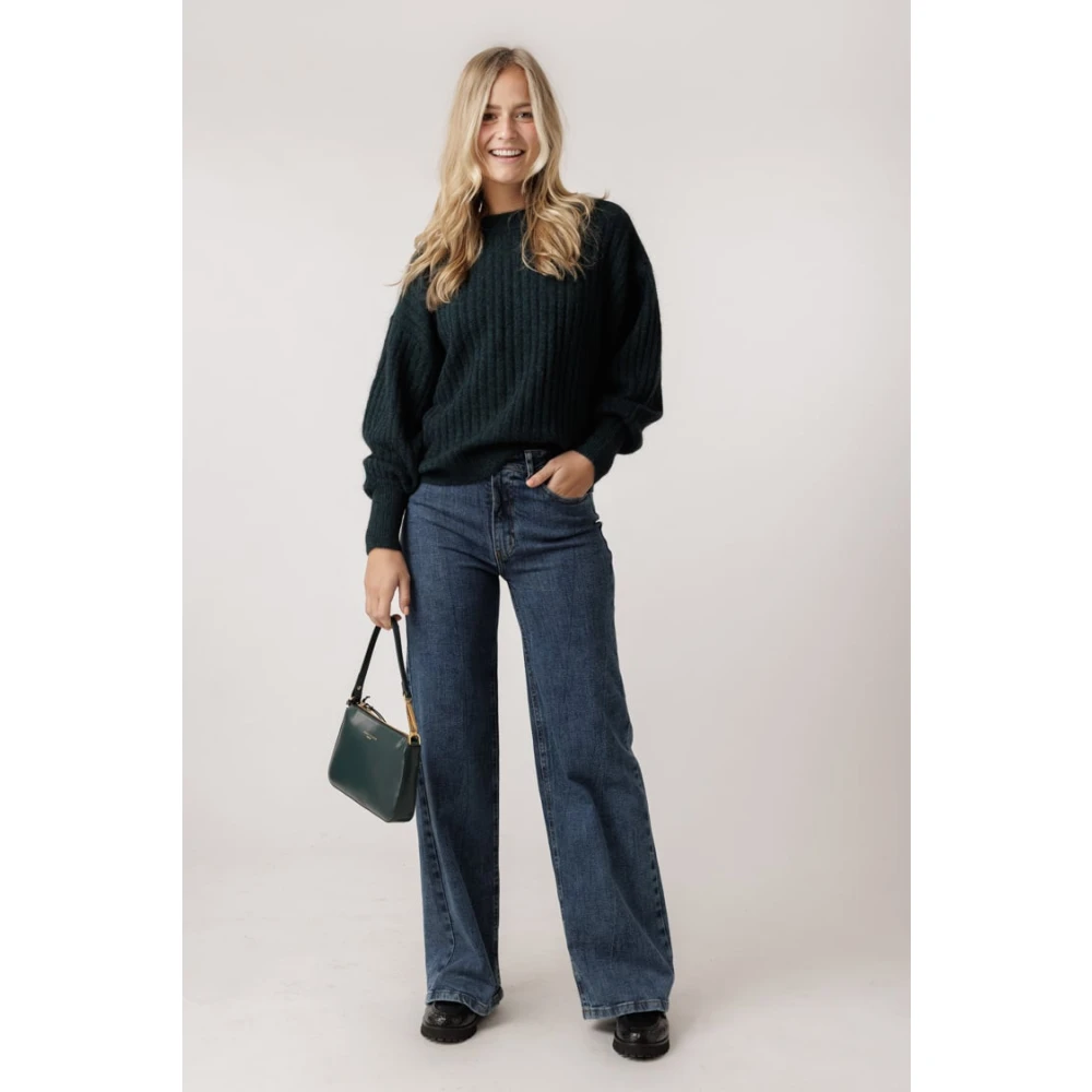 Lois Gewassen Wijde Pijp Jeans Blue Dames
