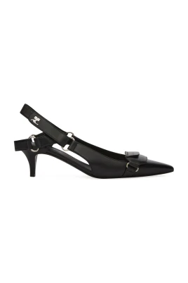 Racer Pointed-Toe Slingback Pumps