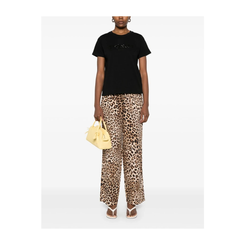 Twinset Zwarte Crew Neck T-shirts en Polos Black Dames