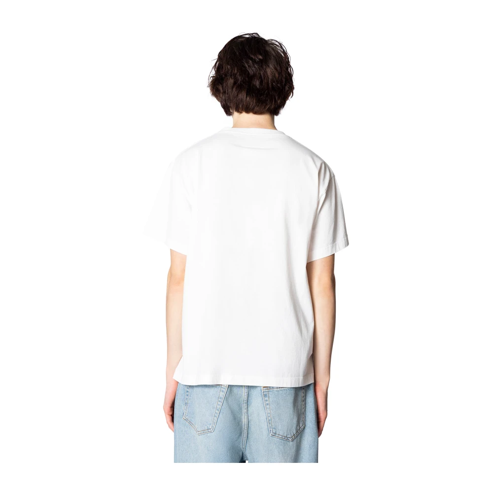 MM6 Maison Margiela Wit Varsity Print T-Shirt White Heren