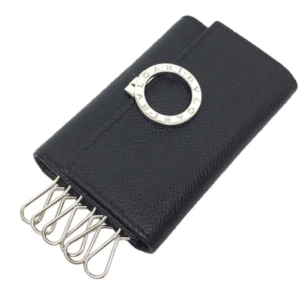 Bvlgari Vintage Pre-owned Leather key-holders Black Dames