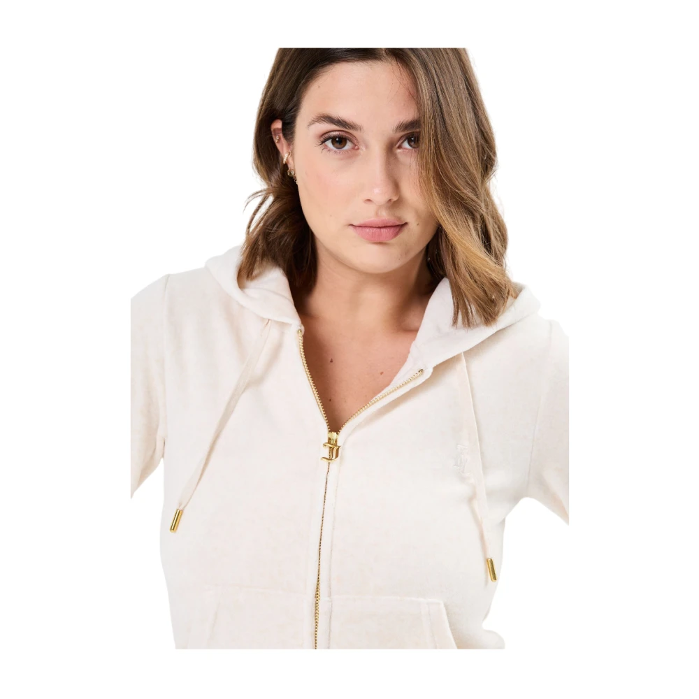Juicy Couture Velours hoodie met gotisch detail White Dames