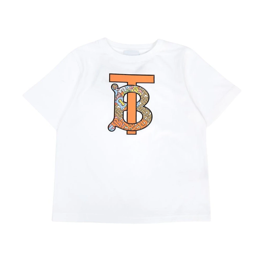 Burberry Logo Barn T-shirt White, Flicka