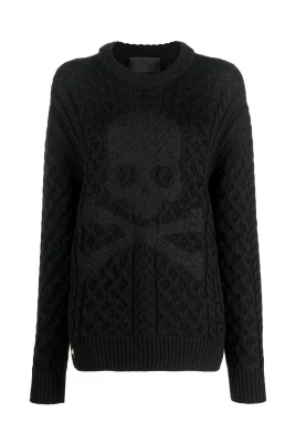 Svart Tröja/Pullover i Ull och Akryl