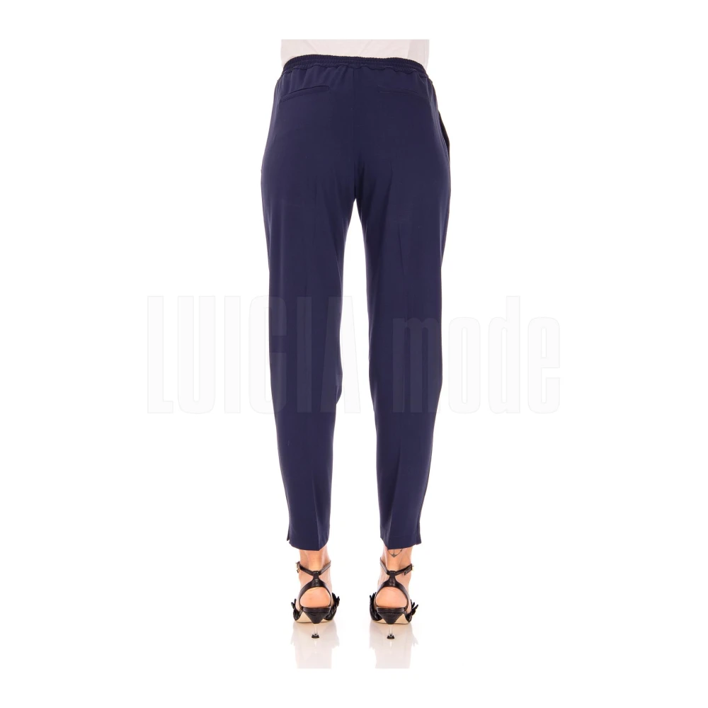 Max Mara Elegante Lange Broek Blue Dames