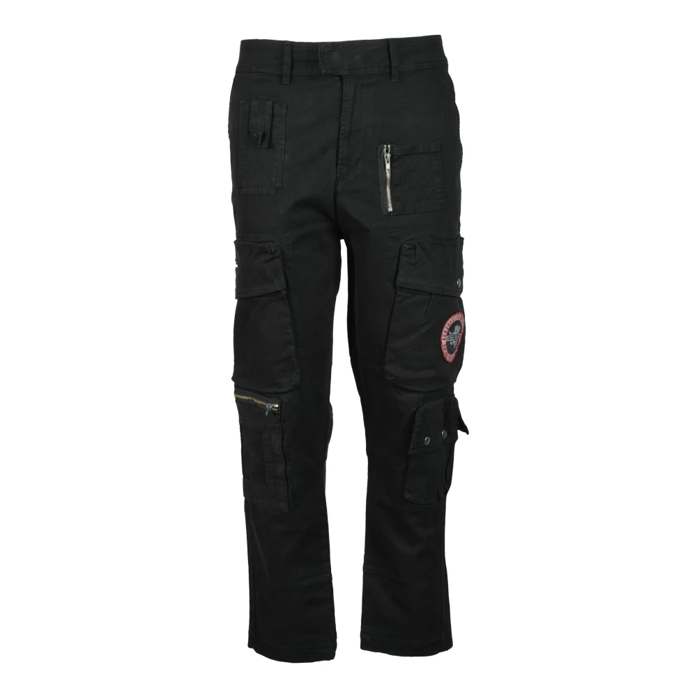 Aeronautica militare Militaire Stijl Katoenen Broek Blue Heren