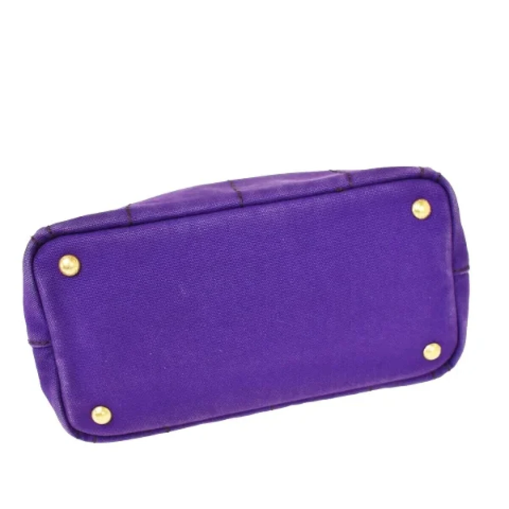 Prada Vintage Pre-owned Canvas handbags Purple Dames